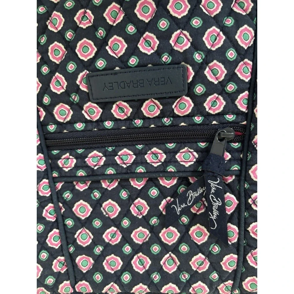 VERA BRADLEY 2005 Nantucket Navy Hipster Crossbody Purse Cotton Quilted Bag